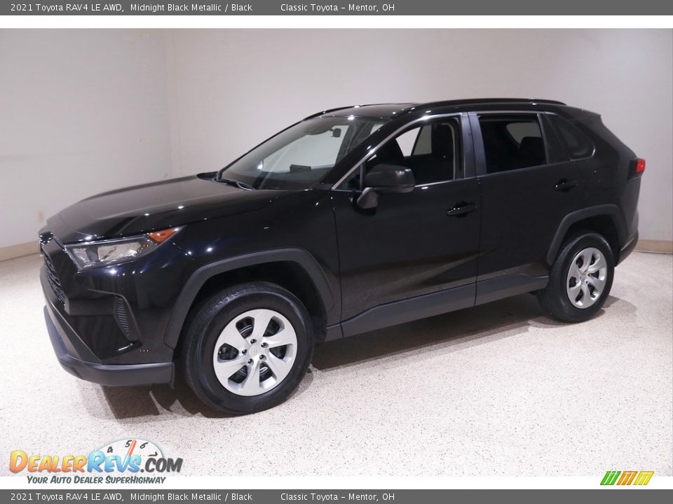 2021 Toyota RAV4 LE AWD Midnight Black Metallic / Black Photo #3