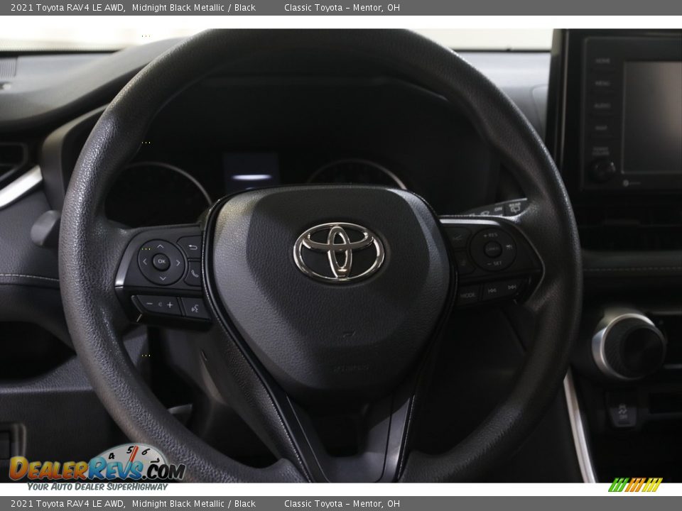 2021 Toyota RAV4 LE AWD Midnight Black Metallic / Black Photo #7
