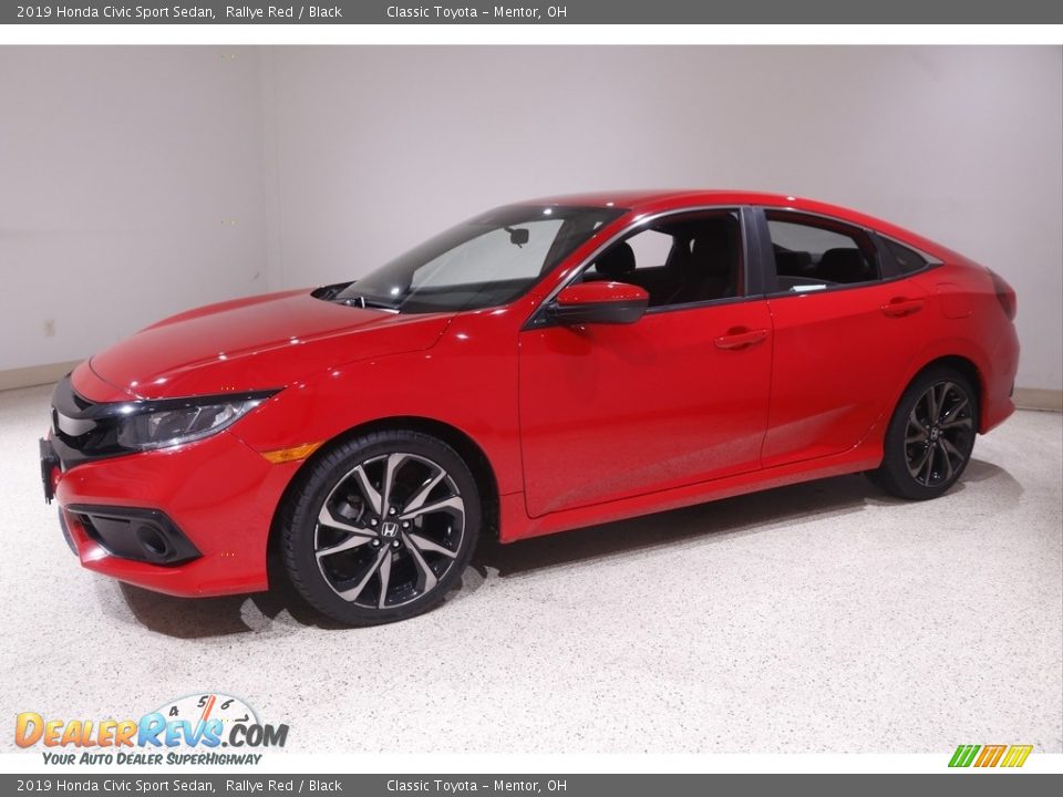2019 Honda Civic Sport Sedan Rallye Red / Black Photo #3