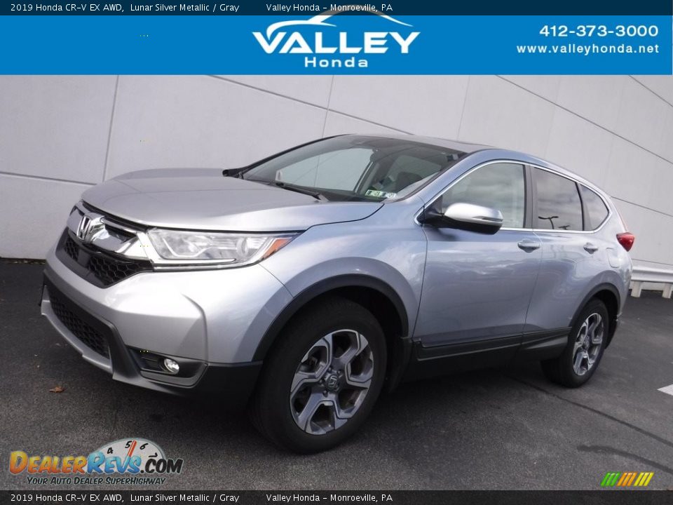 2019 Honda CR-V EX AWD Lunar Silver Metallic / Gray Photo #1