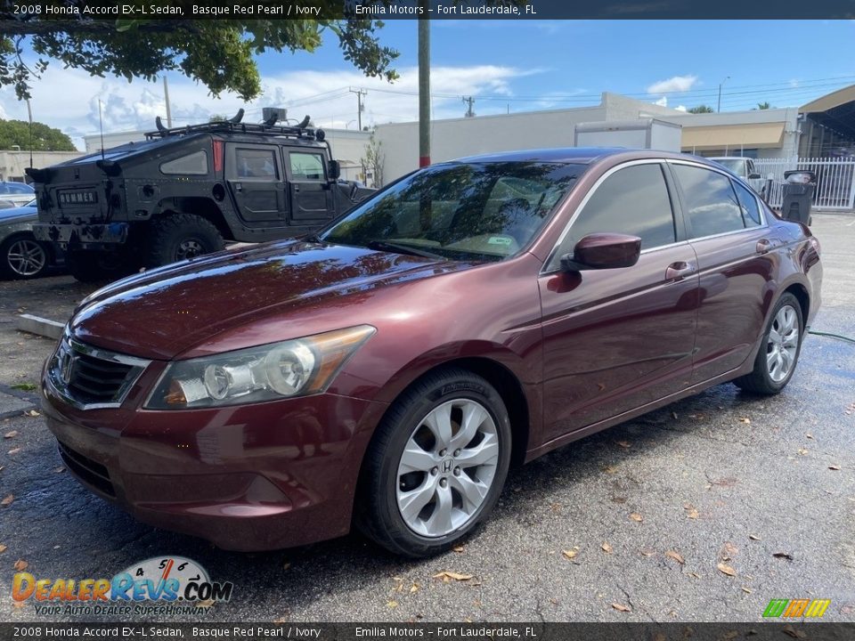 2008 Honda Accord EX-L Sedan Basque Red Pearl / Ivory Photo #2