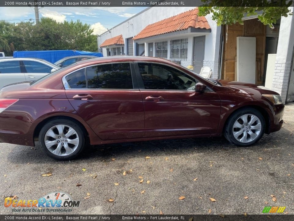 2008 Honda Accord EX-L Sedan Basque Red Pearl / Ivory Photo #4