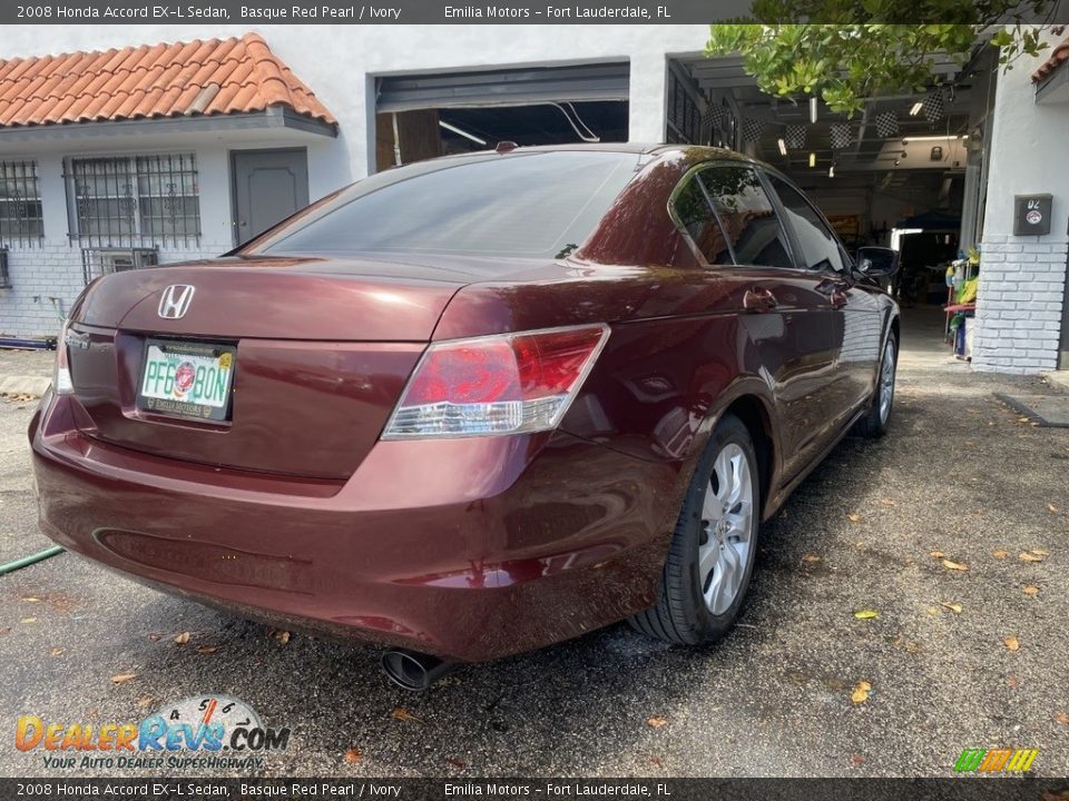 2008 Honda Accord EX-L Sedan Basque Red Pearl / Ivory Photo #5