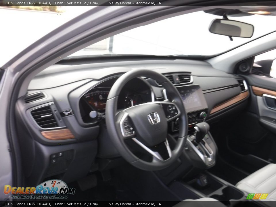 2019 Honda CR-V EX AWD Lunar Silver Metallic / Gray Photo #12