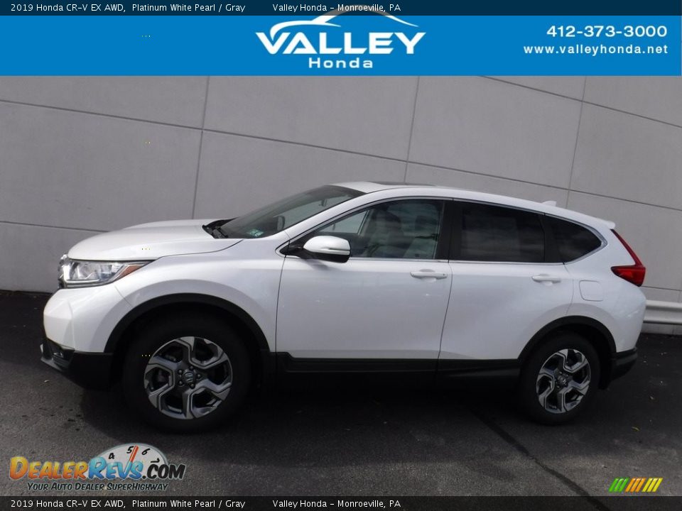 2019 Honda CR-V EX AWD Platinum White Pearl / Gray Photo #2