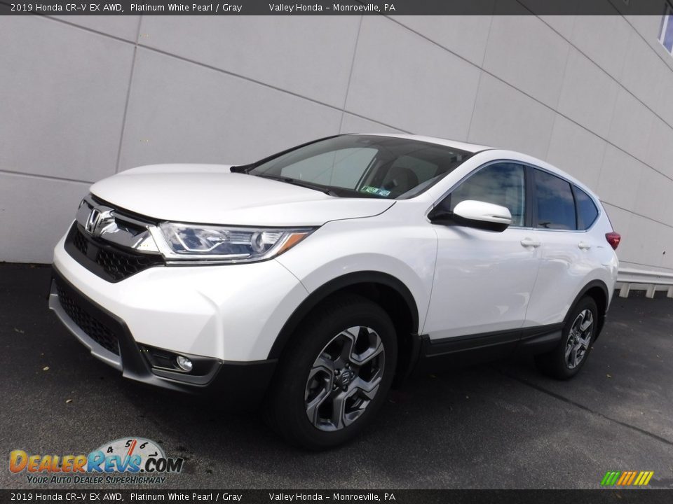 2019 Honda CR-V EX AWD Platinum White Pearl / Gray Photo #5