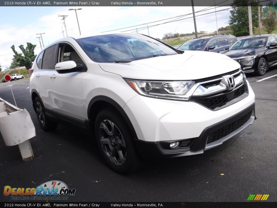 2019 Honda CR-V EX AWD Platinum White Pearl / Gray Photo #7