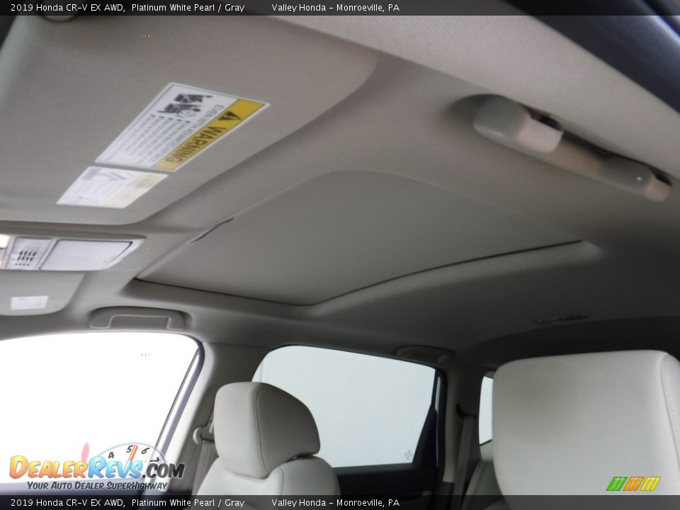 2019 Honda CR-V EX AWD Platinum White Pearl / Gray Photo #12