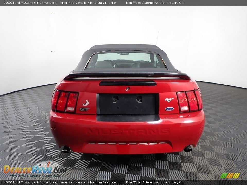 2000 Ford Mustang GT Convertible Laser Red Metallic / Medium Graphite Photo #5