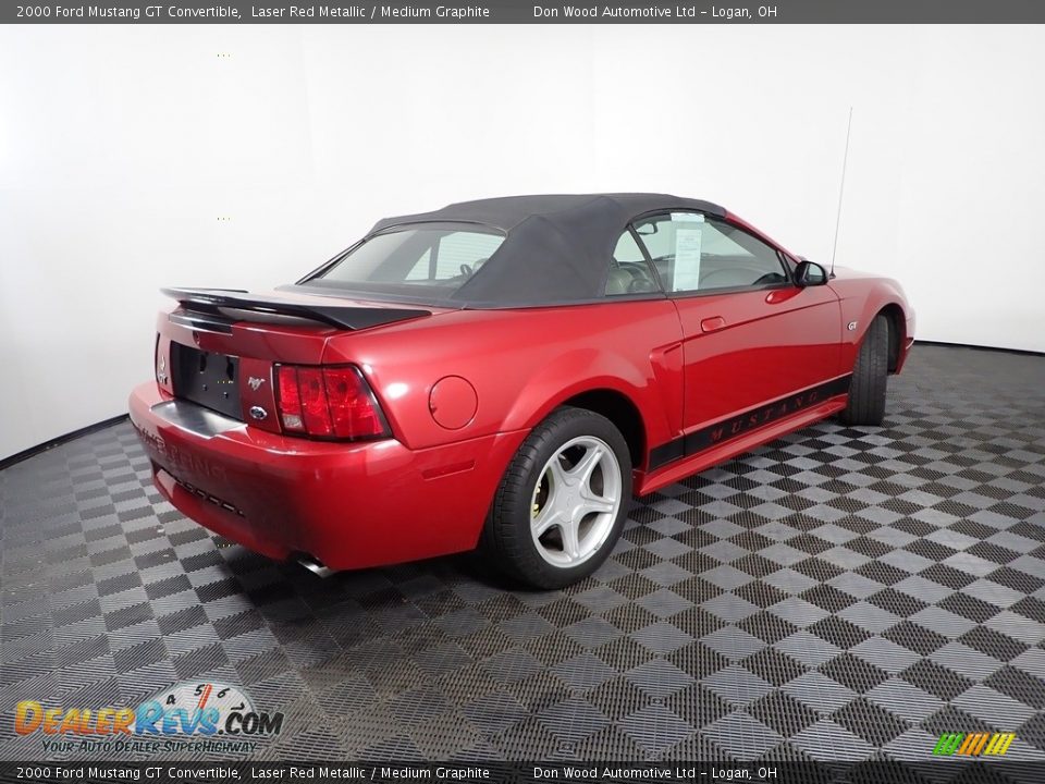 2000 Ford Mustang GT Convertible Laser Red Metallic / Medium Graphite Photo #8