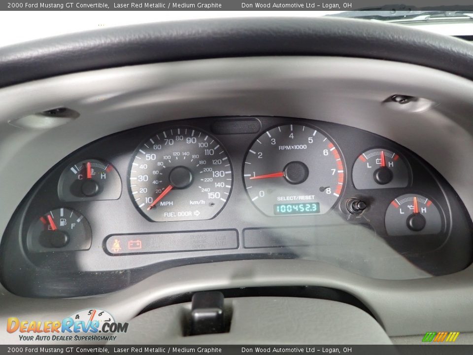 2000 Ford Mustang GT Convertible Laser Red Metallic / Medium Graphite Photo #14