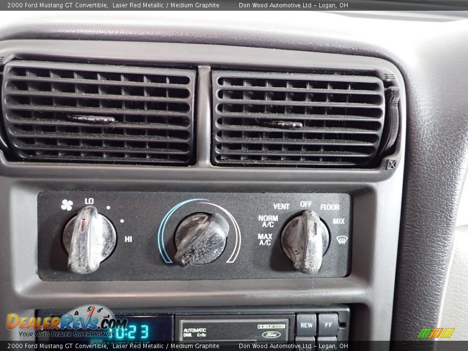 2000 Ford Mustang GT Convertible Laser Red Metallic / Medium Graphite Photo #15