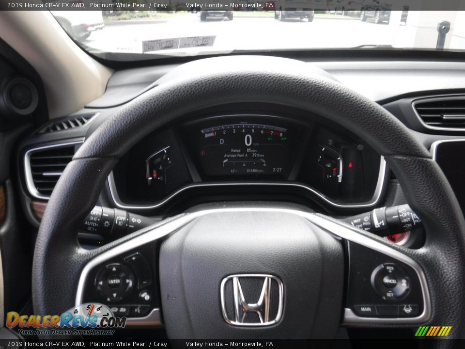 2019 Honda CR-V EX AWD Platinum White Pearl / Gray Photo #26