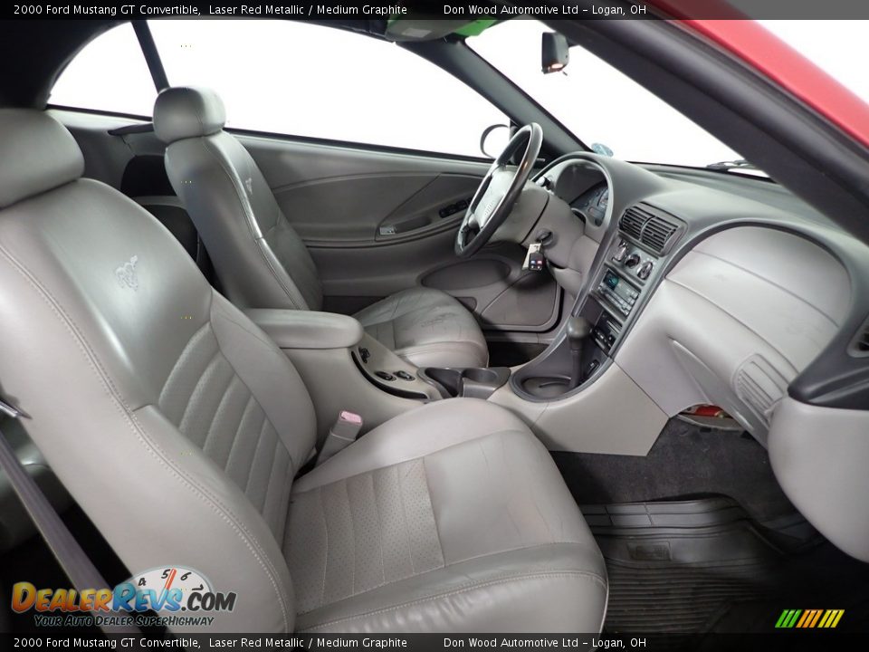 2000 Ford Mustang GT Convertible Laser Red Metallic / Medium Graphite Photo #22