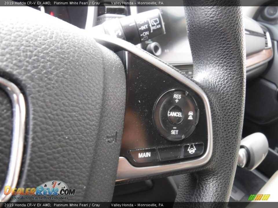 2019 Honda CR-V EX AWD Platinum White Pearl / Gray Photo #28