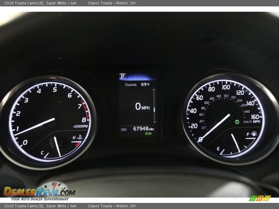 2018 Toyota Camry SE Super White / Ash Photo #8