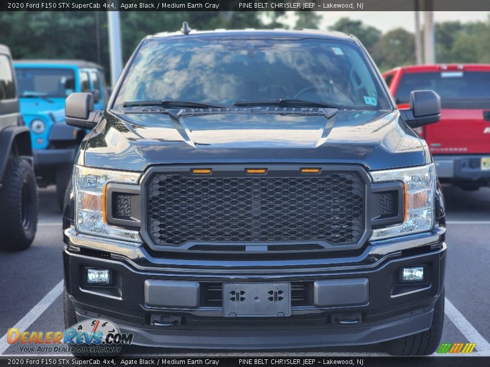 2020 Ford F150 STX SuperCab 4x4 Agate Black / Medium Earth Gray Photo #3