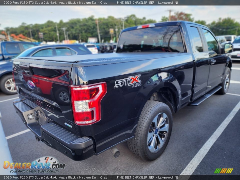 2020 Ford F150 STX SuperCab 4x4 Agate Black / Medium Earth Gray Photo #6