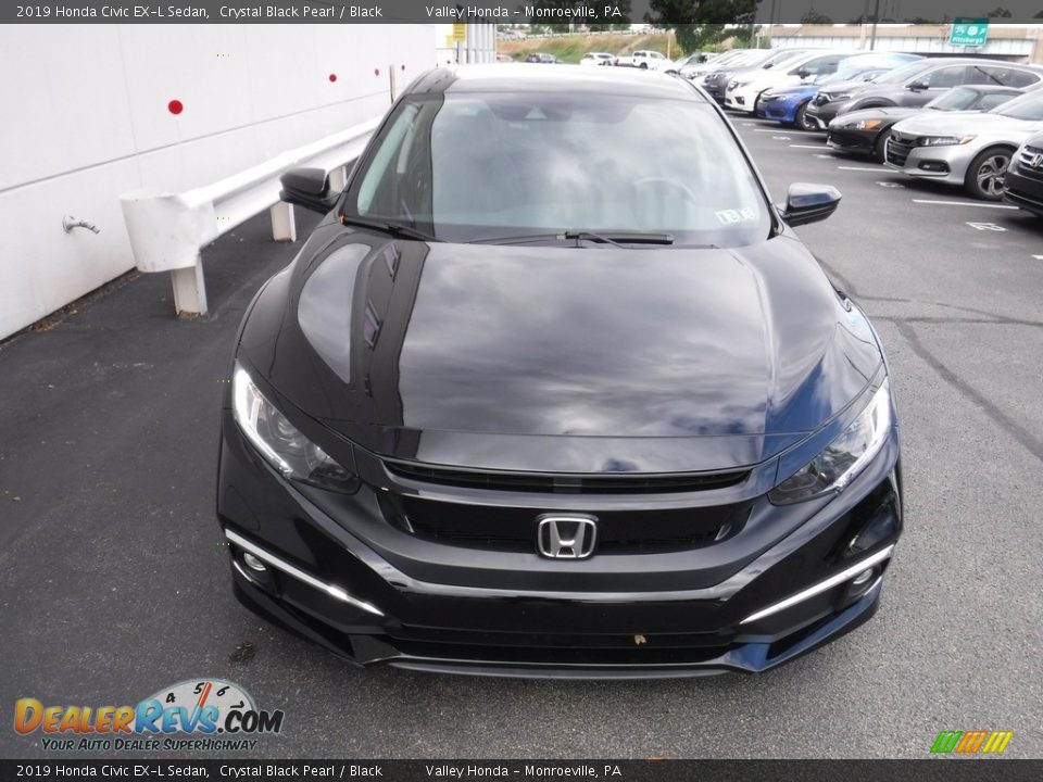 2019 Honda Civic EX-L Sedan Crystal Black Pearl / Black Photo #5