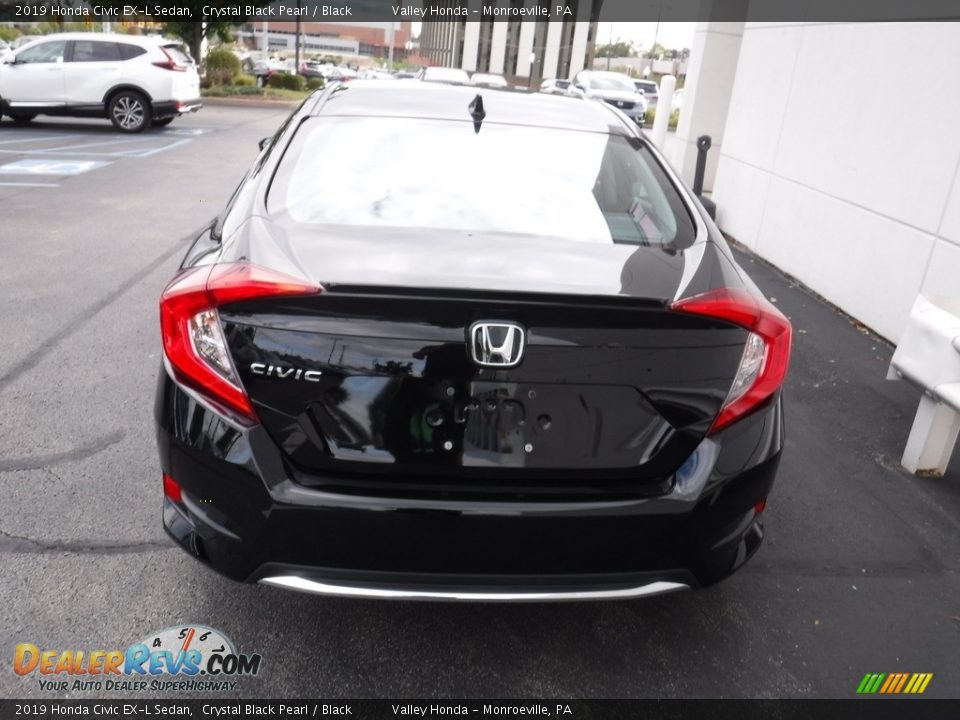 2019 Honda Civic EX-L Sedan Crystal Black Pearl / Black Photo #8