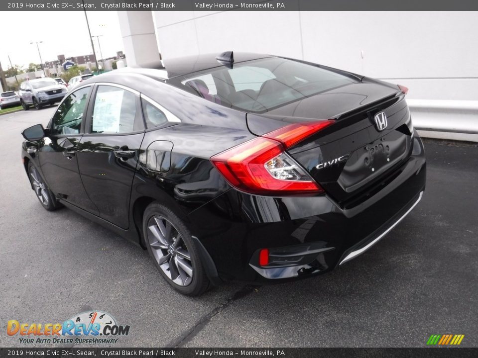 2019 Honda Civic EX-L Sedan Crystal Black Pearl / Black Photo #9