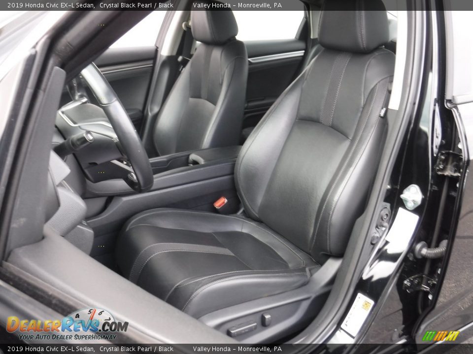 Black Interior - 2019 Honda Civic EX-L Sedan Photo #13