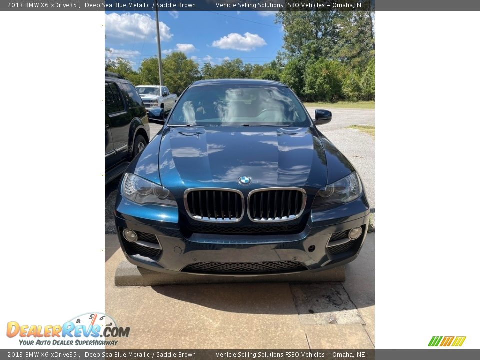 2013 BMW X6 xDrive35i Deep Sea Blue Metallic / Saddle Brown Photo #1