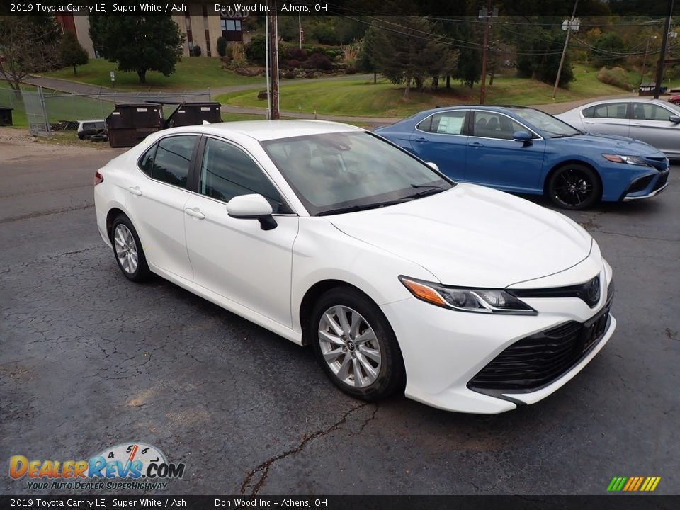 2019 Toyota Camry LE Super White / Ash Photo #2