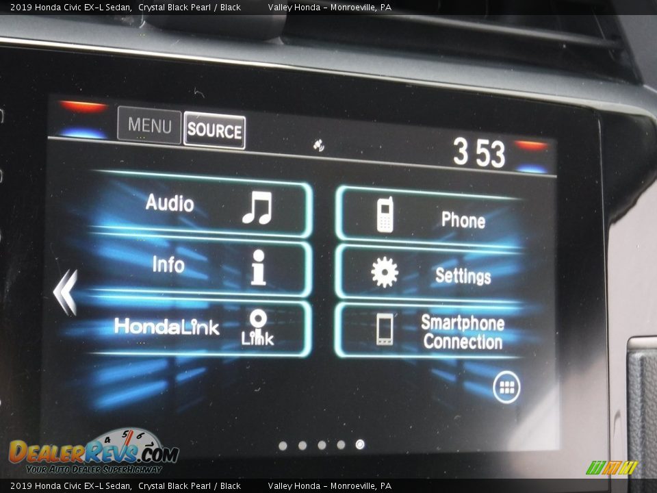 Controls of 2019 Honda Civic EX-L Sedan Photo #20