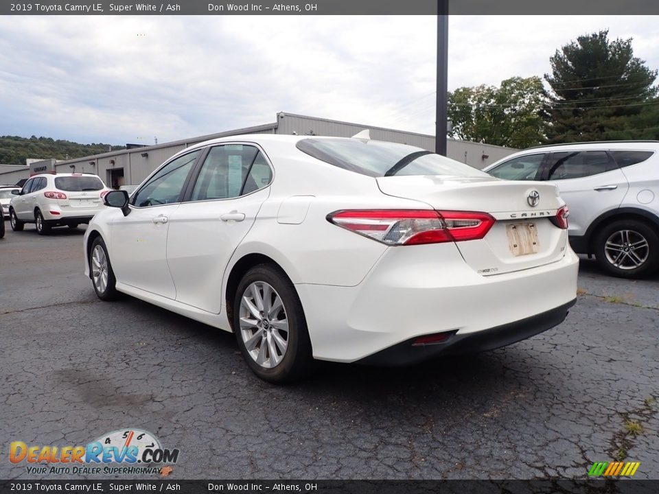 2019 Toyota Camry LE Super White / Ash Photo #6