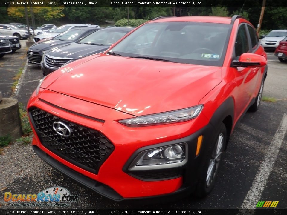 2020 Hyundai Kona SEL AWD Sunset Orange / Black Photo #1