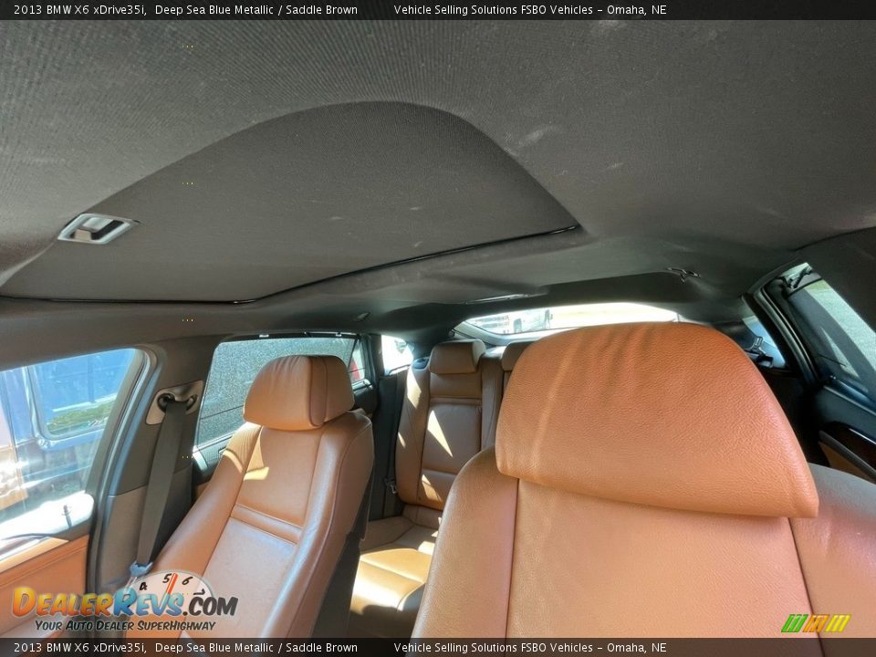 2013 BMW X6 xDrive35i Deep Sea Blue Metallic / Saddle Brown Photo #18