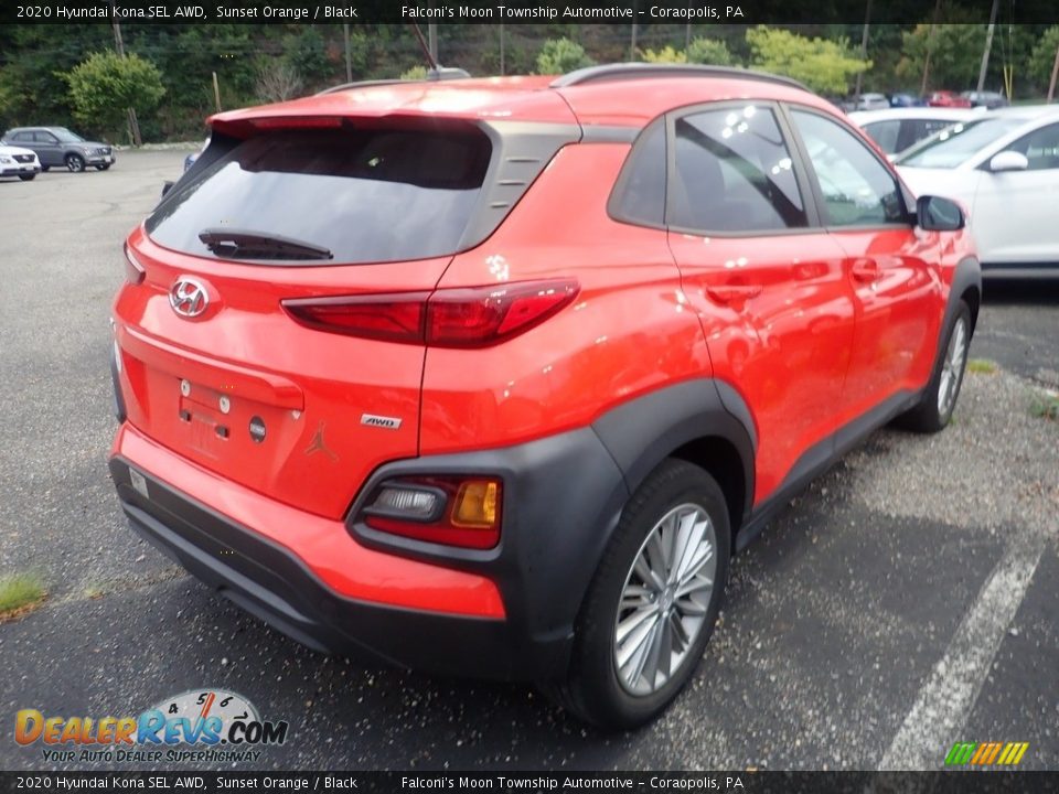 2020 Hyundai Kona SEL AWD Sunset Orange / Black Photo #4