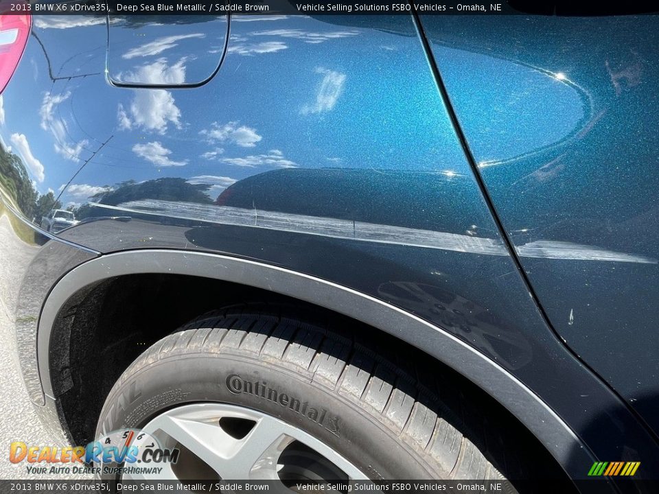 2013 BMW X6 xDrive35i Deep Sea Blue Metallic / Saddle Brown Photo #26