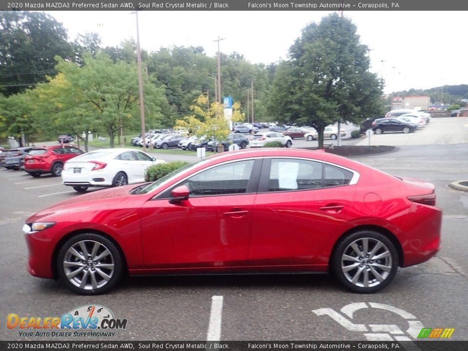 2020 Mazda MAZDA3 Preferred Sedan AWD Soul Red Crystal Metallic / Black Photo #5