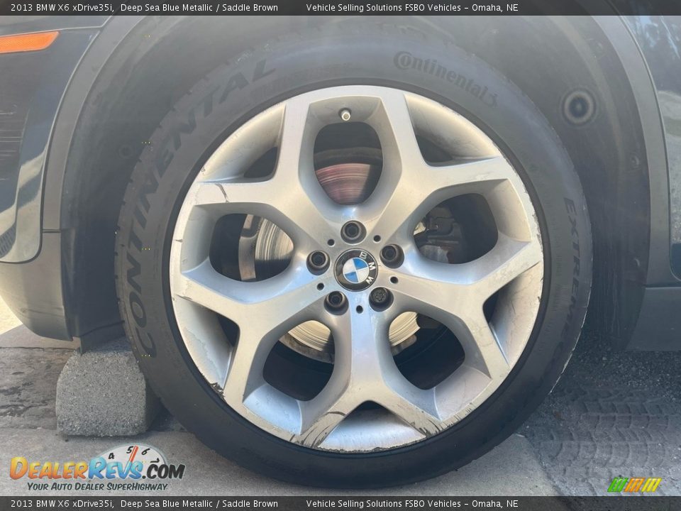 2013 BMW X6 xDrive35i Deep Sea Blue Metallic / Saddle Brown Photo #27