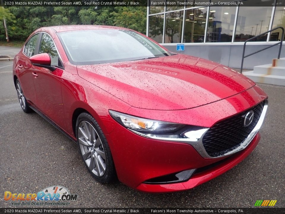 2020 Mazda MAZDA3 Preferred Sedan AWD Soul Red Crystal Metallic / Black Photo #8