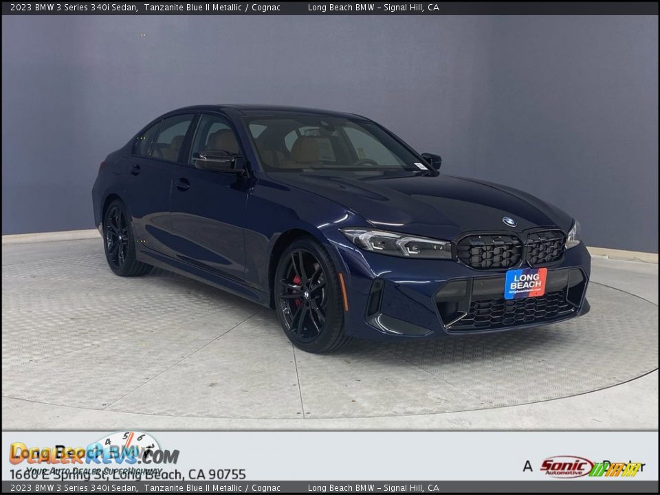 2023 BMW 3 Series 340i Sedan Tanzanite Blue II Metallic / Cognac Photo #1