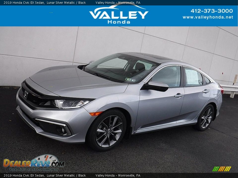 2019 Honda Civic EX Sedan Lunar Silver Metallic / Black Photo #1