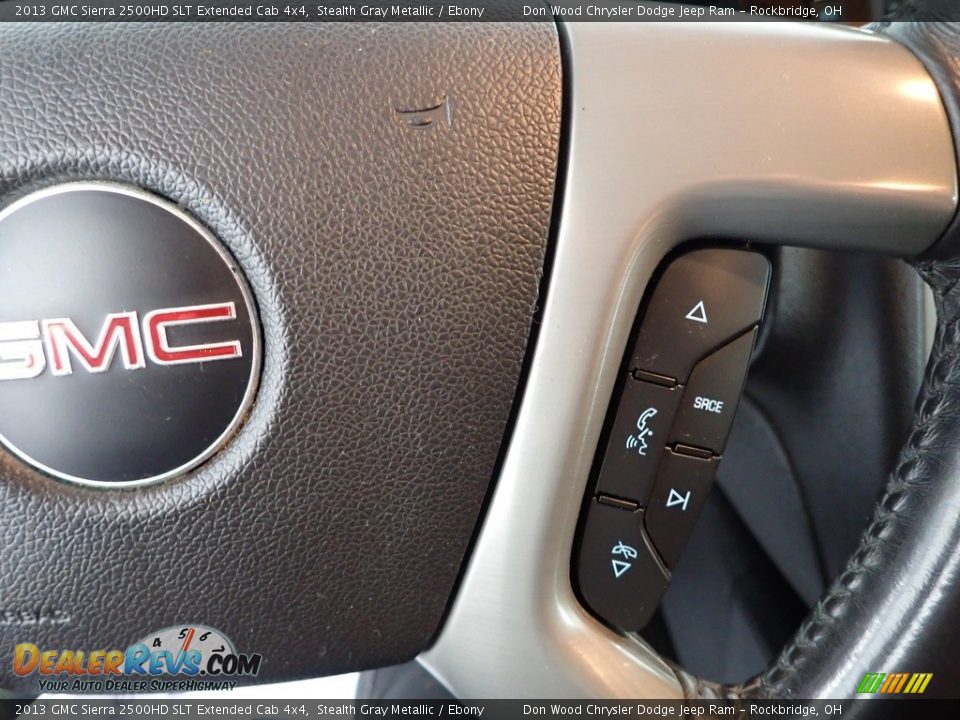 2013 GMC Sierra 2500HD SLT Extended Cab 4x4 Steering Wheel Photo #14