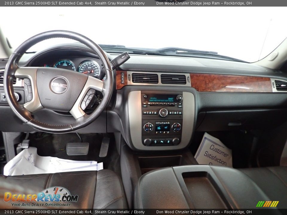 Dashboard of 2013 GMC Sierra 2500HD SLT Extended Cab 4x4 Photo #22