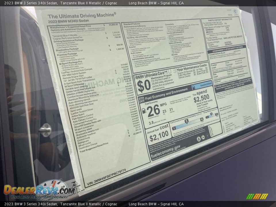 2023 BMW 3 Series 340i Sedan Window Sticker Photo #25