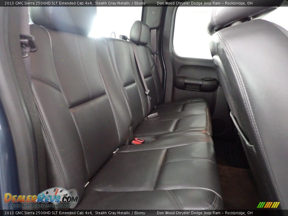 Rear Seat of 2013 GMC Sierra 2500HD SLT Extended Cab 4x4 Photo #27
