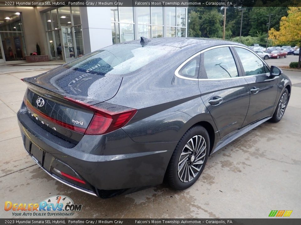 2023 Hyundai Sonata SEL Hybrid Portofino Gray / Medium Gray Photo #2