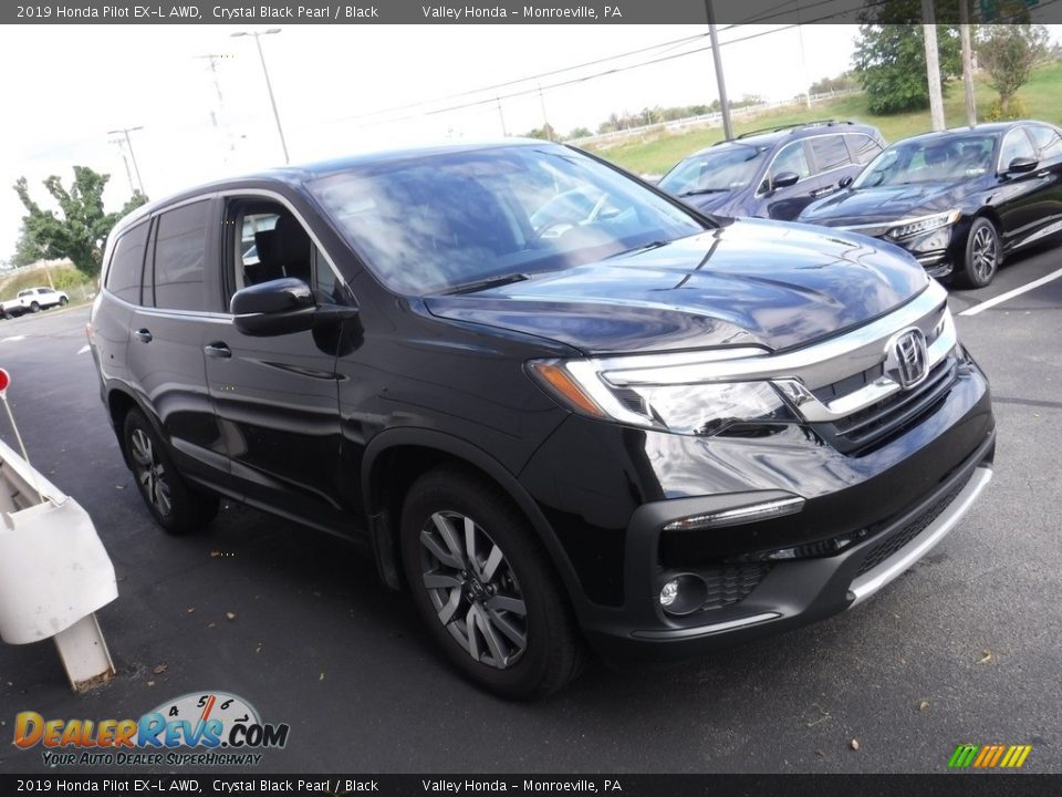 2019 Honda Pilot EX-L AWD Crystal Black Pearl / Black Photo #6