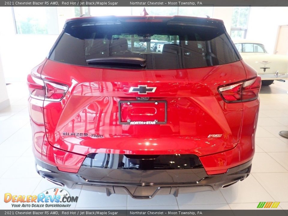 2021 Chevrolet Blazer RS AWD Red Hot / Jet Black/Maple Sugar Photo #3