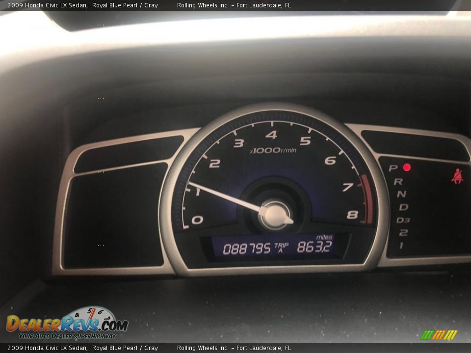 2009 Honda Civic LX Sedan Royal Blue Pearl / Gray Photo #10