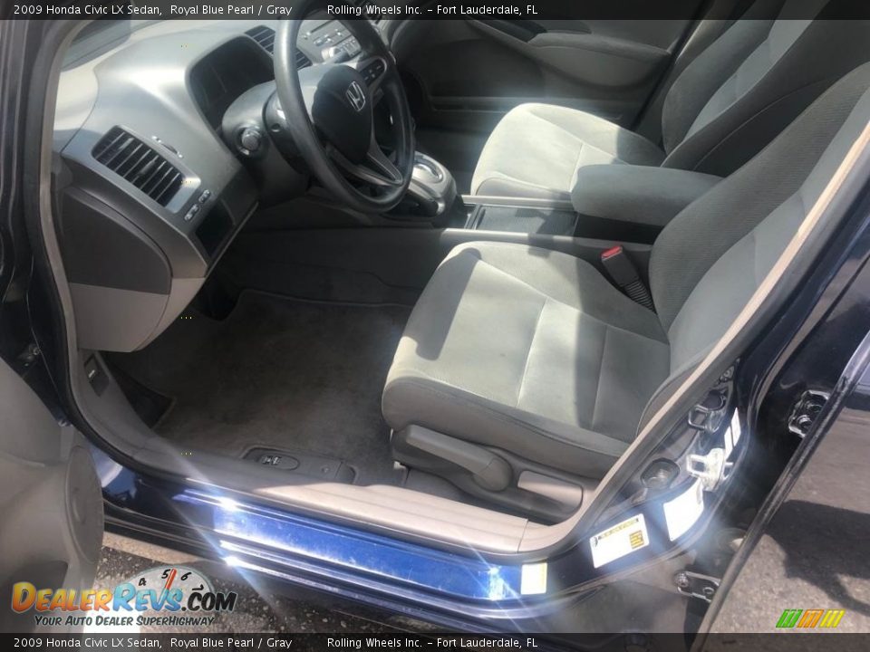 2009 Honda Civic LX Sedan Royal Blue Pearl / Gray Photo #11