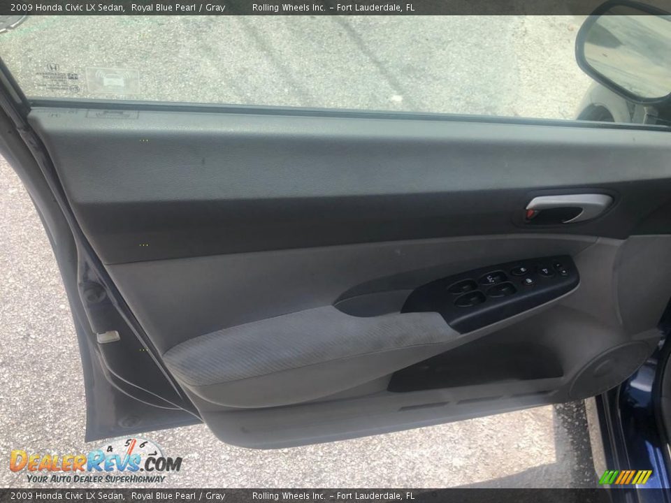 2009 Honda Civic LX Sedan Royal Blue Pearl / Gray Photo #15