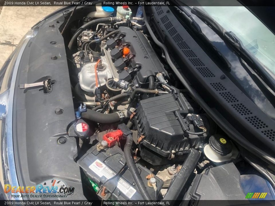 2009 Honda Civic LX Sedan Royal Blue Pearl / Gray Photo #21